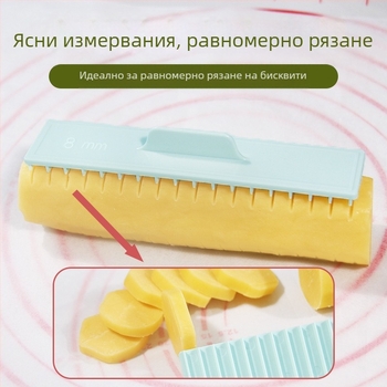 Линийка за измерване на бисквитки, Резачка за бисквити, Контролер за рула за торта, Домакински линийка за печене с дебело рязане, Инструмент за дебело рязане