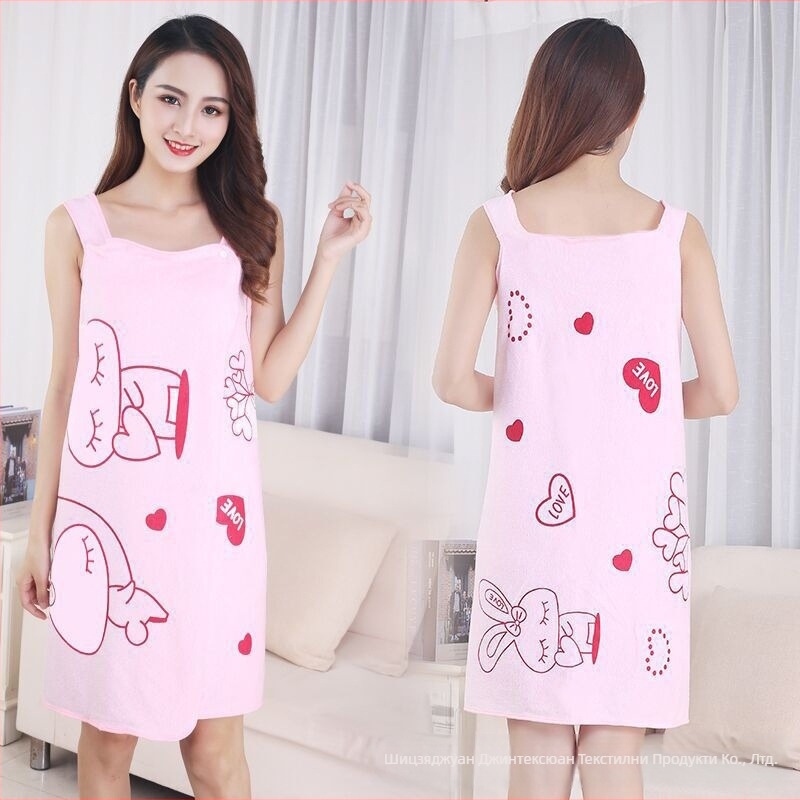 Производителите произвеждат носима кърпа за баня с карикатурен щампа, сменяема пола за баня от микрофибър, кърпа за баня с презрамка, анти-лека плажна кърпа