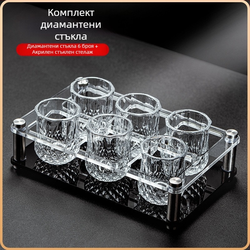 Чаша за бяло вино, комплект за Home Light Luxury 50 мл, една или две диамантени малки чаши за вино, комплект за една чаша, две чаши за вино