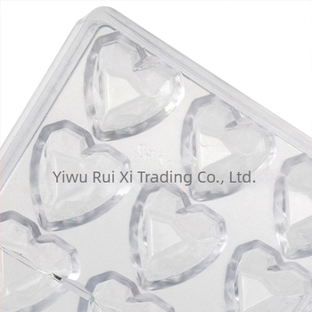 Форма за шоколад Love Diamond, пластмасова диамантена форма за печене на шоколадови бонбони с диамантено сърце