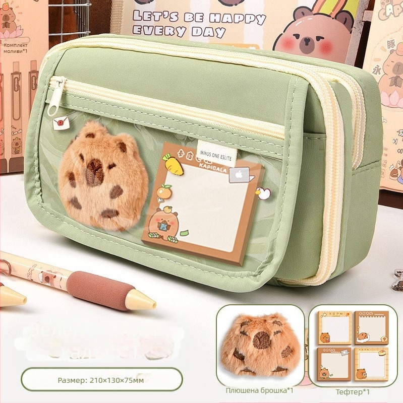 Калъф за моливи Capi Bar за жени с висока стойност Yan, голям капацитет, чанта за канцеларски материали за начално училище, чанта за моливи за деца в гимназията и момчета