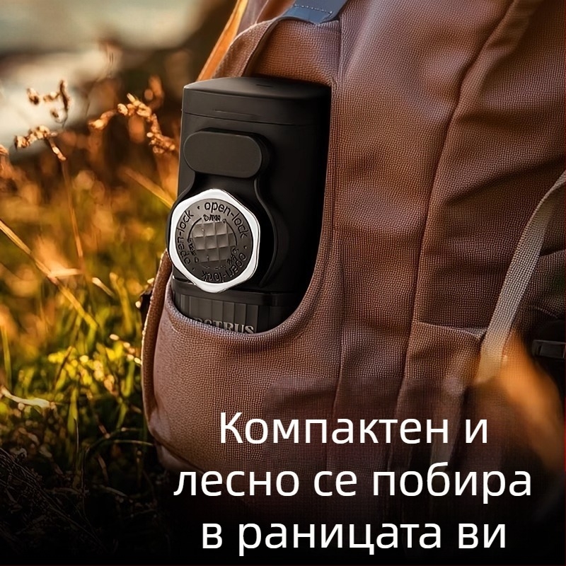 Трансгранична ръчно пресована кафе машина, полуавтоматична пневматична машина за еспресо на прах, преносима кафе машина за пътуване на открито