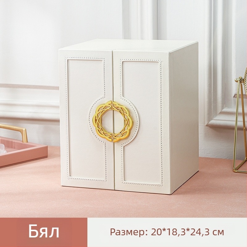 Кутия за съхранение на бижута Little Red Book Light Луксозна домакинска кутия за бижута с голям капацитет, многослойна кутия за бижута за обеци и пръстени