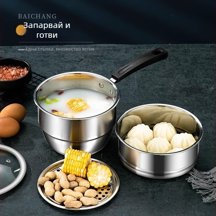 304 Фритюрник от неръждаема стомана, домакински малък пържен шиш с филтър, индукционна печка, мини дълбока тенджера, нова, на едро