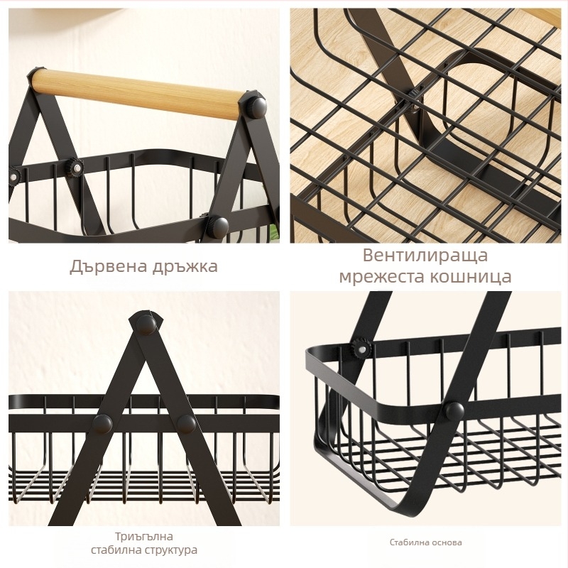 Трансгранична Amazon плодова чиния хол домашна масичка за кафе кошница с плодове модна желязна многослойна стойка за съхранение на чинии за бонбони