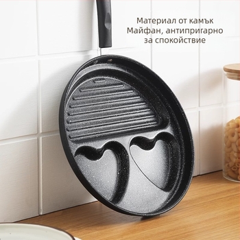 Майфан Стоун Порест Тиган за Пържене на Яйца Многофункционален Тиган с Плоско Дно Незалепващ Тиган Котлон Универсален Тиган за Закуска с Яйца на Едро