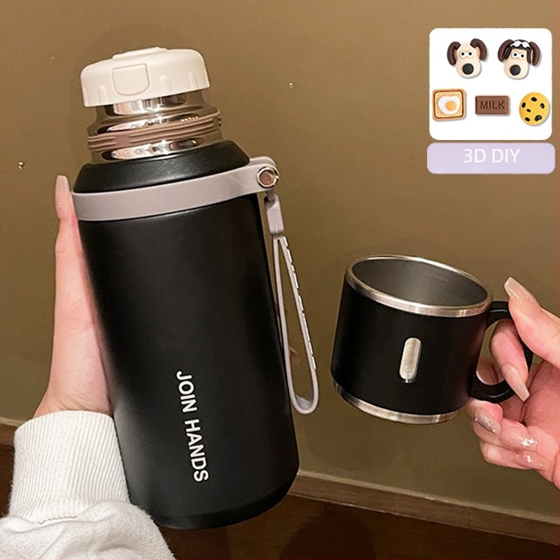 Термос от неръждаема стомана 316, специална чаша за деца и ученици, подходяща за училище, с висока цветна стойност, голям капацитет, преносима чаша за открито