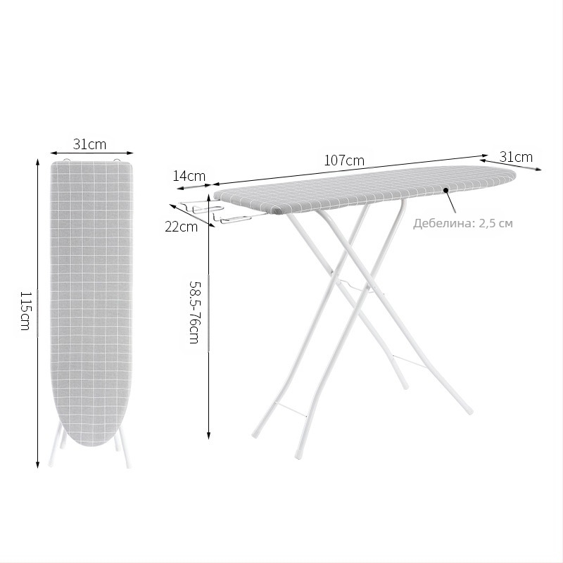 Домакинска дъска за гладене Голям малък размер Сгъваем комплект дъски за гладене Хотелска стойка за дъска за гладене Дъска за гладене Маса за гладене