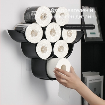 Стенен стелаж за тоалетна хартия с овчи кърпи, креативна всекидневна, баня, кутия за тоалетна хартия, неперфорирана, стелаж за ролка хартия на едро