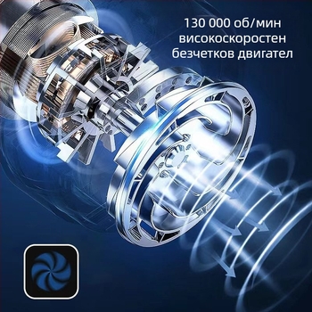 Четвърти квадрант, силен турбо вентилатор от 130000 до висока скорост, безчетков мотор, ръчен супер силен вятър, външен вентилатор
