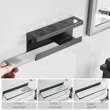 Държач за електрическа четка за зъби, държач за електрическа четка за зъби, стенен монтаж за баня, комплект за четка за зъби