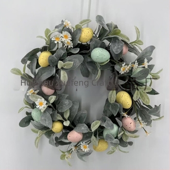 2025 Трансгранични Amazon Нови Великденски Декорации Великденски Яйчен Венец Висяща Декорация Хотел Дом Стенен Окачване