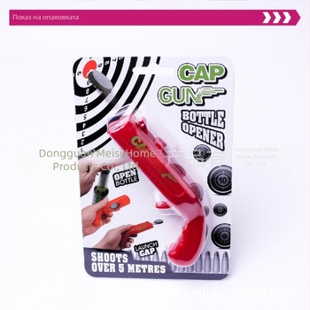 Пускане на бутилка бира CAP отвертка пластмаса ABS изхвърляне отварачка за бутилки CAP GUN оригинална фабрична опаковка на едро с цветни карти