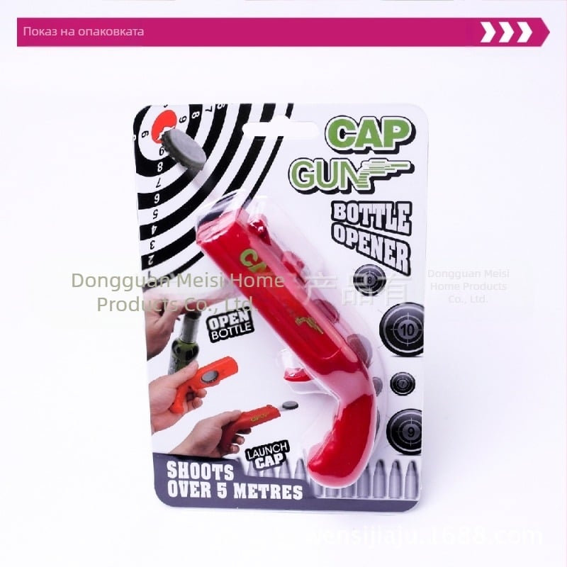 Пускане на бутилка бира CAP отвертка пластмаса ABS изхвърляне отварачка за бутилки CAP GUN оригинална фабрична опаковка на едро с цветни карти