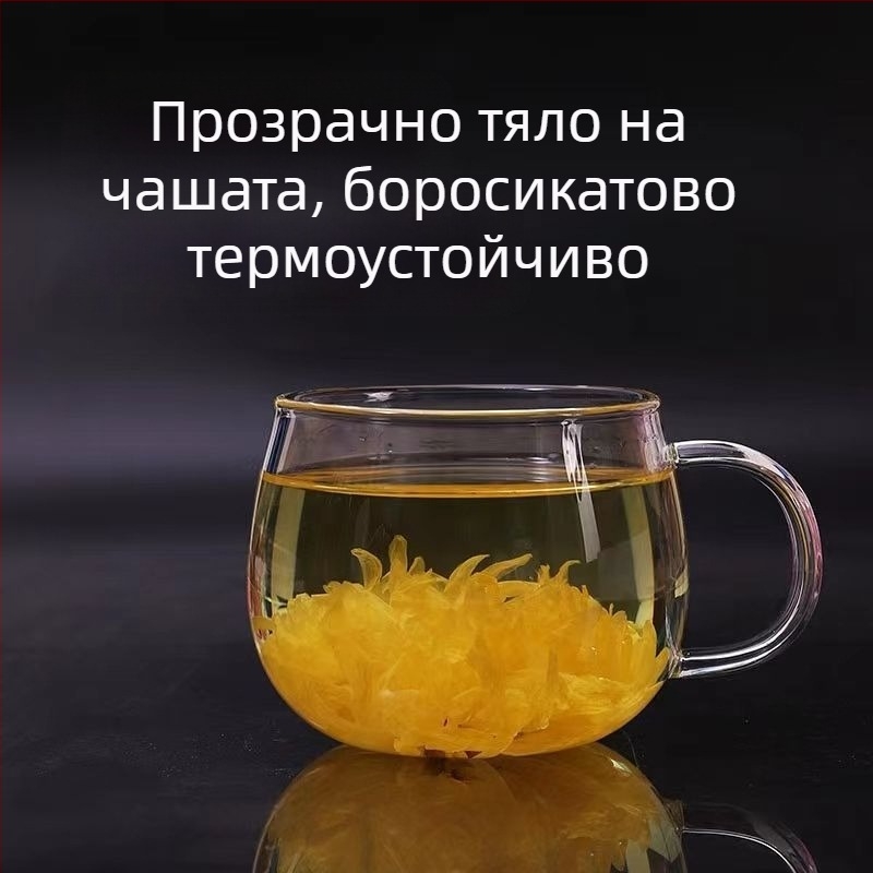 Стъклена чаша за чай с капак, термоустойчива, за разделяне на чай и вода, за домакински офис, за мъже и жени, прозрачна филтърна чаша за чай