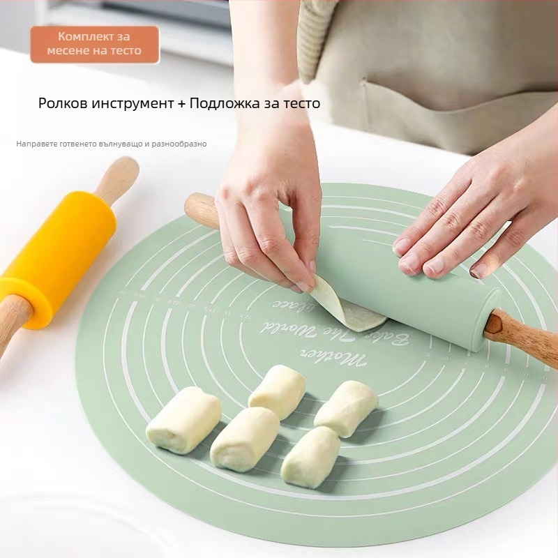 Силиконова точилка за готвене и печене, средна точилка за месене, костюм за печене, точилка за месене, костюм за подложка за месене