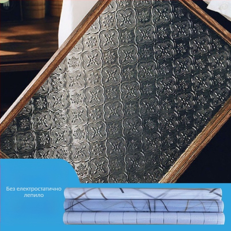 Домашен малък ролков стъклен стикер за прозорци, стикер за засенчване на стъклено фолио, удебелен взривозащитен слънцезащитен крем, матирано стъкло, стикер със статично електричество