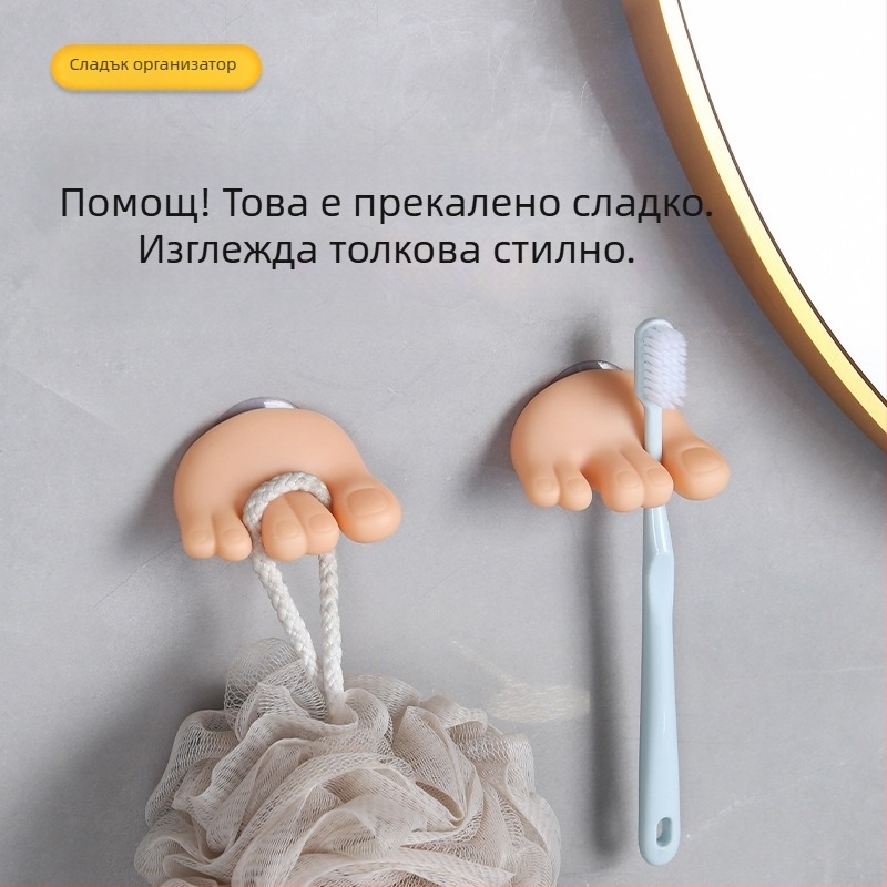 Малка червена книжка с палец, сладка вендуза, пръсти на краката, поставка за четки за зъби, интернет знаменитост, кука, забавна личност, държач за електрическа четка за зъби