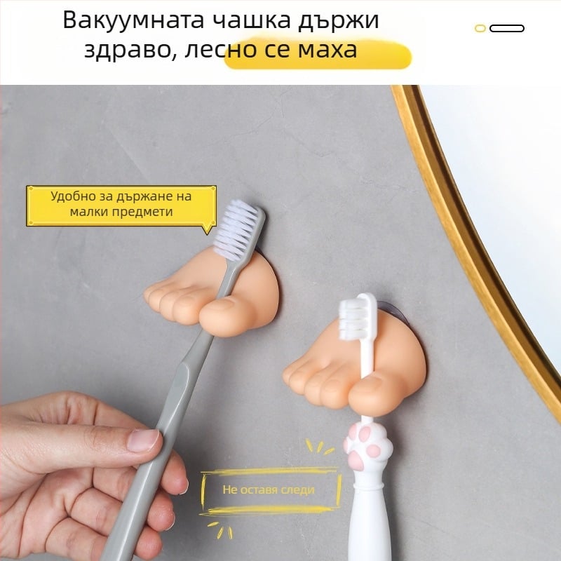 Малка червена книжка с палец, сладка вендуза, пръсти на краката, поставка за четки за зъби, интернет знаменитост, кука, забавна личност, държач за електрическа четка за зъби