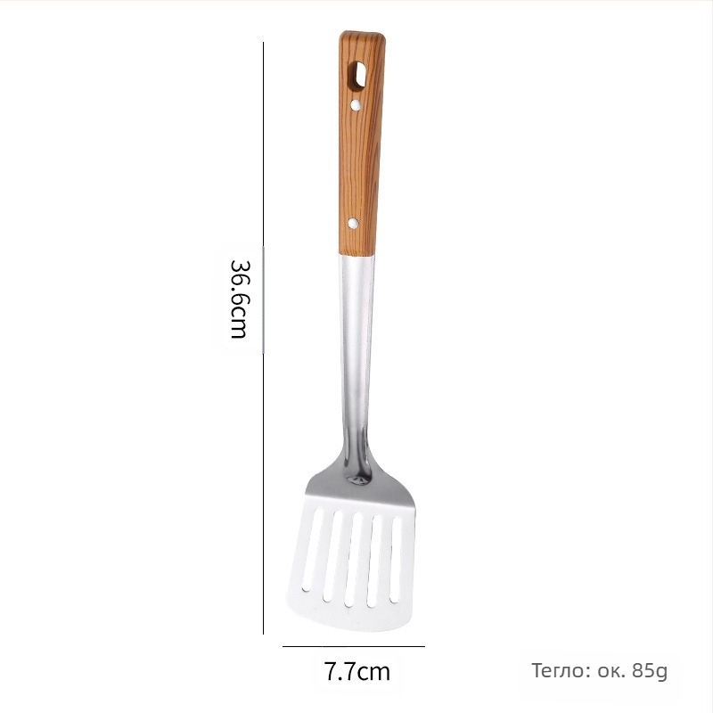 Шпатула от неръждаема стомана, гевгир, лопатка за пържене, отцеждане на супа, пълен комплект домакински кухненски прибори, комплект кухненски прибори за готвене, лъжица, комплект от пет части