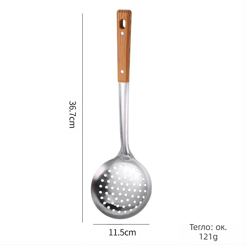 Шпатула от неръждаема стомана, гевгир, лопатка за пържене, отцеждане на супа, пълен комплект домакински кухненски прибори, комплект кухненски прибори за готвене, лъжица, комплект от пет части