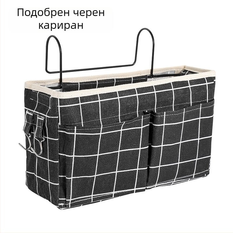 Многофункционална чанта за нощно шкафче, висяща кошница за нощно шкафче в общежитие, платнена кошница за легло, съхранение на артефакт