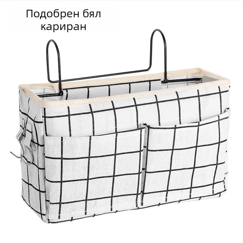 Многофункционална чанта за нощно шкафче, висяща кошница за нощно шкафче в общежитие, платнена кошница за легло, съхранение на артефакт