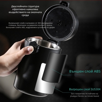 Нов продукт 304 хранителен клас малък стоманен канон за кафе на зърна запечатан резервоар за наблюдение на влажността двуслоен резервоар за съхранение еднопосочен резервоар за изпускане