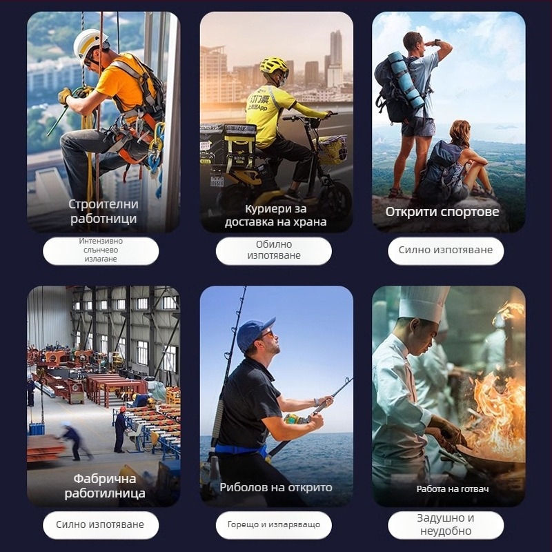 2025 Нов високоскоростен вентилатор за монтиране на кръста за работа на открито, преносим вентилатор за монтиране на кръста с USB зареждане и дълъг живот на батерията