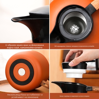 Вакуумна кана за чай, двуслойна топлоизолация, термос с голям капацитет, бутилка за съхранение на топлина, висококачествени подаръци