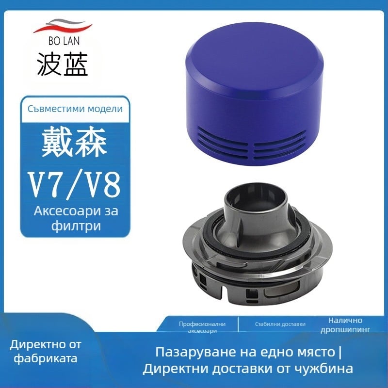 Подходящ за ръчна безжична прахосмукачка Dyson V7/V8, аксесоари, двигател, заден капак на двигателя, заден филтърен елемент, аксесоари