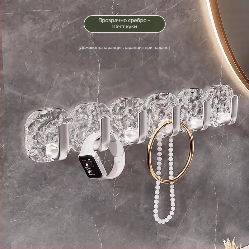 Лека луксозна кука за ледник, силно лепяща, безшевна, неперфорирана, кука за тоалетна, кука за кухненска врата, кука за абсорбатор