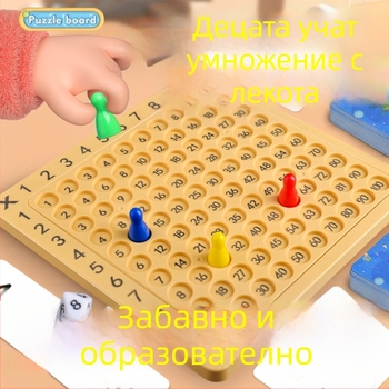 Таблица с формули за умножение девет на девет, математика за начално училище, детски пъзел, 99, умножение, настолна игра за ранно образование, учебни помагала, външна търговия, трансгранични играчки