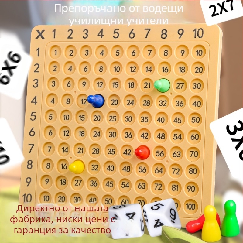Таблица с формули за умножение девет на девет, математика за начално училище, детски пъзел, 99, умножение, настолна игра за ранно образование, учебни помагала, външна търговия, трансгранични играчки