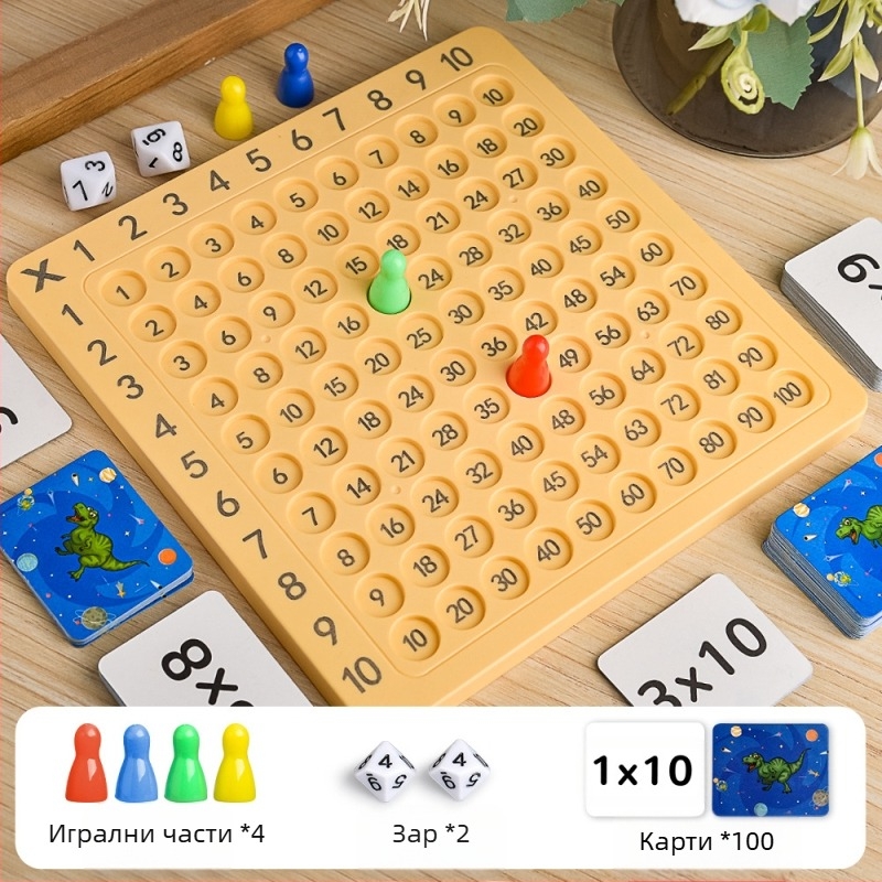 Таблица с формули за умножение девет на девет, математика за начално училище, детски пъзел, 99, умножение, настолна игра за ранно образование, учебни помагала, външна търговия, трансгранични играчки