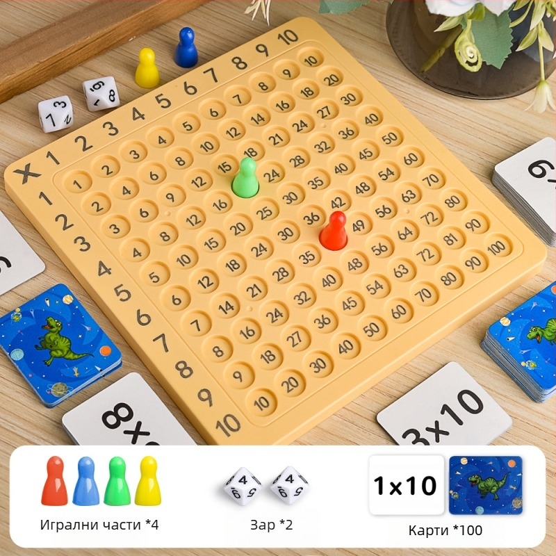 Таблица с формули за умножение девет на девет, математика за начално училище, детски пъзел, 99, умножение, настолна игра за ранно образование, учебни помагала, външна търговия, трансгранични играчки