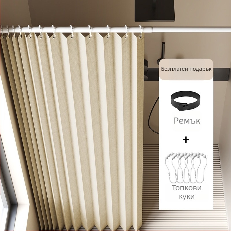 Сгъваема завеса за душ, баня, водоустойчива, устойчива на мухъл, мокра и суха, разделителна преграда, завеса за баня, платнена завеса от висок клас