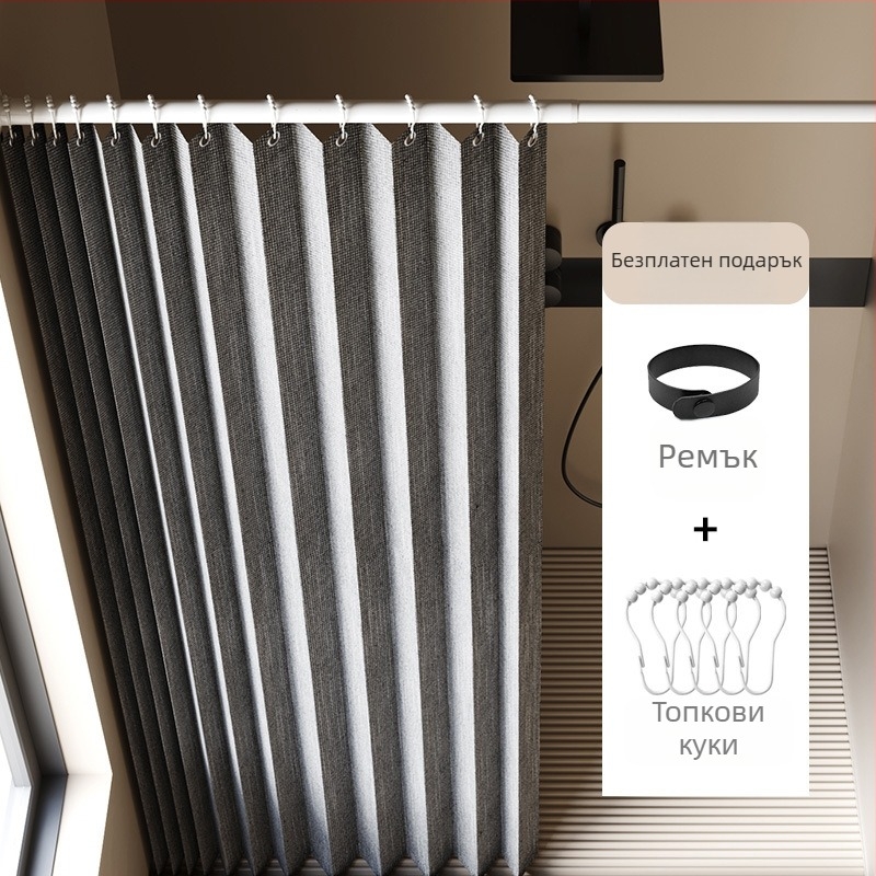 Сгъваема завеса за душ, баня, водоустойчива, устойчива на мухъл, мокра и суха, разделителна преграда, завеса за баня, платнена завеса от висок клас