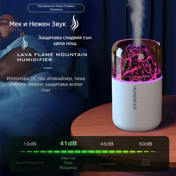 Трансграничен USB мини вулканичен овлажнител за спалня, малък домакински автомобил, настолен офис, цветна атмосфера, светлина