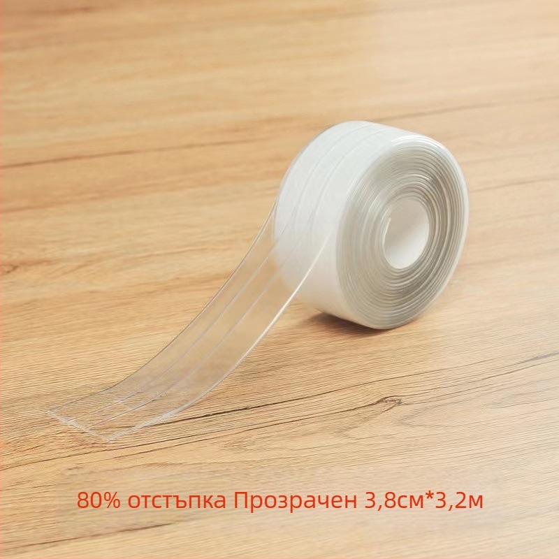 Трансгранично кухненско прозрачно красиво залепване на шевове, печка, водоустойчиво запечатване на ръбове, лепило за мивка, мивка, тоалетна, ръб, устойчив на мухъл, лента за празнини