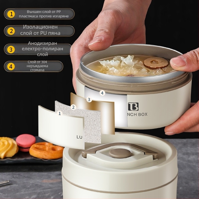 304 неръждаема стомана изолирана кутия за обяд офис работник кутия за обяд супа ориз купа студенти специална кутия за обяд за микровълнова фурна отопление