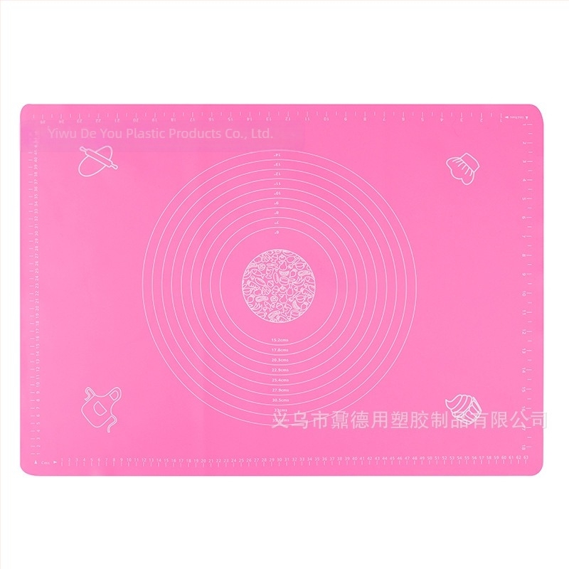 Удебелена силиконова подложка, подложка за месене с хранителен клас, голяма домакинска кухненска и подложка, повърхностна подложка, силиконова и панелна дъска за рязане