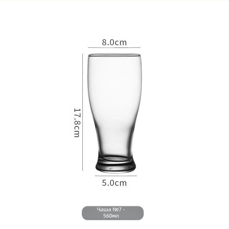 Интернет знаменитост стъкло голяма бирена халба домашно удебелена креативна отличителна фина сварена пшеница кайсия халба изискана бар чаша за вино
