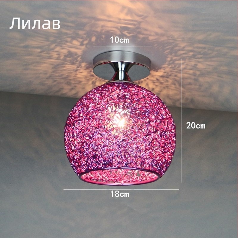 Модерна семпла цветна LED таванна лампа, скандинавска спалня, детска стая, балкон, пътека, коридор, осветителни тела за дома