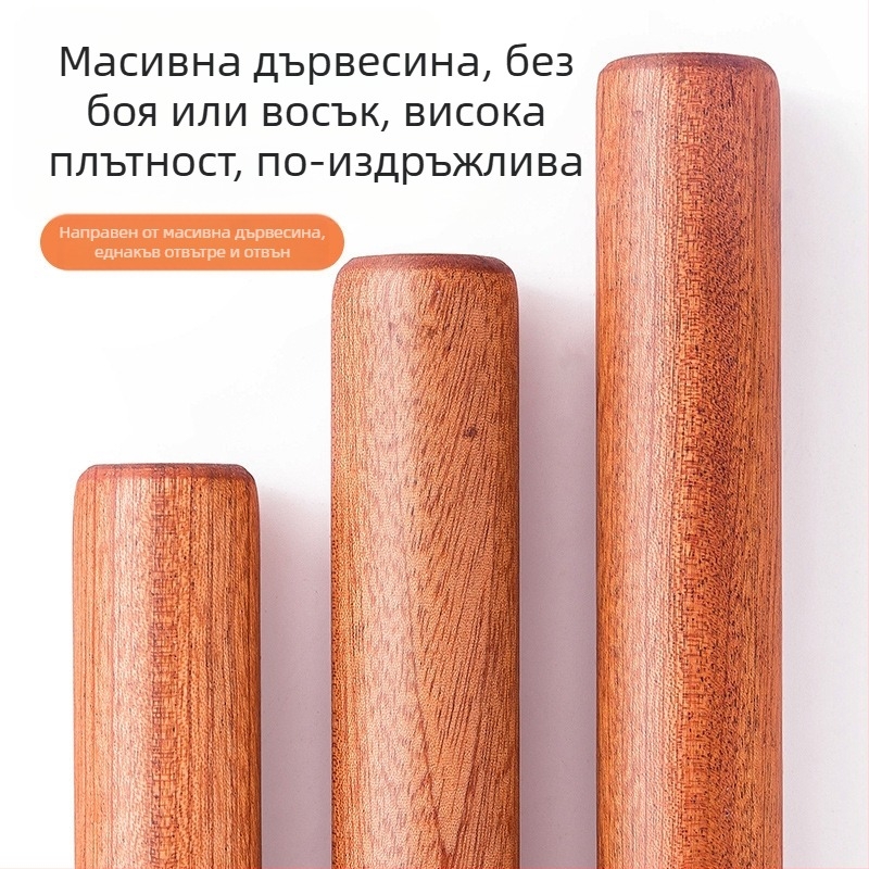 Точилка от масивна дървесина, удължена кожа за кнедли, специален валяк за печене, щифт за притискане, точилка за домакински юфка