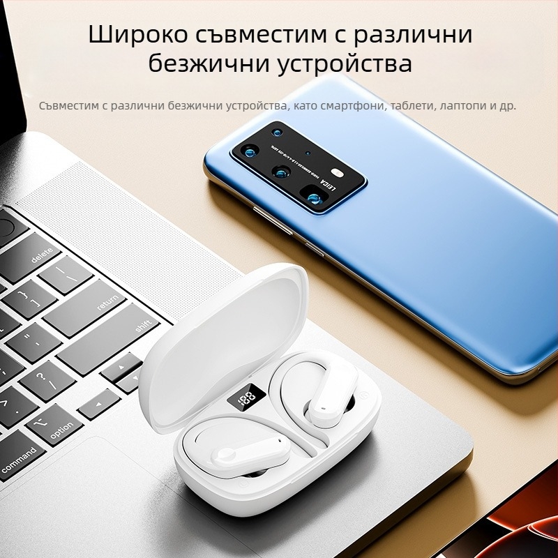Yf-8 Bluetooth слушалки с кука за уши за външна търговия, безжични, без вградени, с две слушалки, спортни, с дълъг живот на батерията