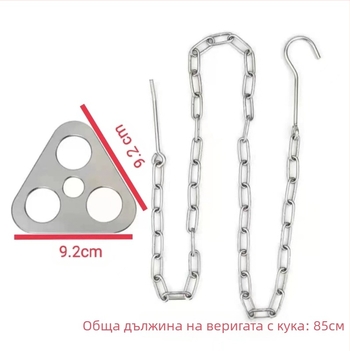 Външна стойка за огън, висяща саксия, стойка за огнище за пикник, неръждаема стомана, преносима сгъваема стойка