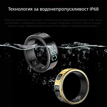 Черна технология дигитален дисплей интелигентен пръстен за наблюдение на пулса кръв кислород сън здраве стъпка движение