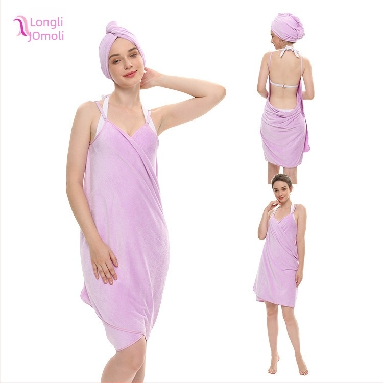 Кърпа Bainard за красота, кърпа за баня, презрамка, пола от коралов полар, бързосъхнеща, удебеляваща, увеличаване на едро