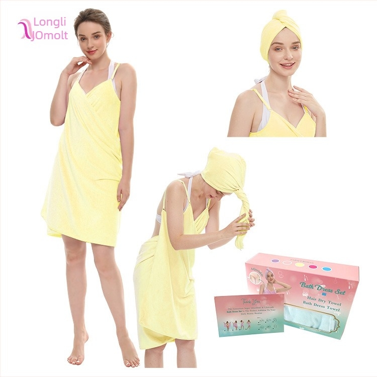 Кърпа Bainard за красота, кърпа за баня, презрамка, пола от коралов полар, бързосъхнеща, удебеляваща, увеличаване на едро